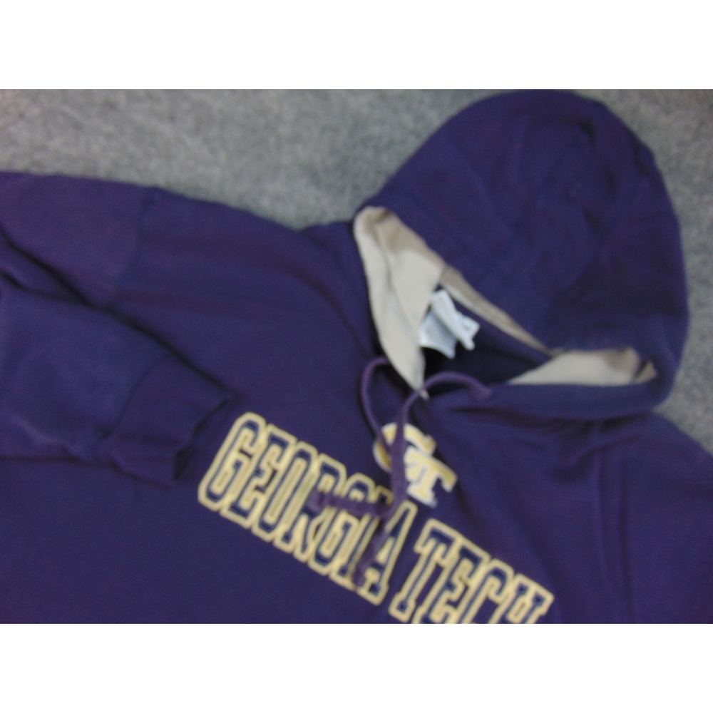 Georgia Tech Hoodie Mens XL Champion Purple Yellow Jackets Pullover